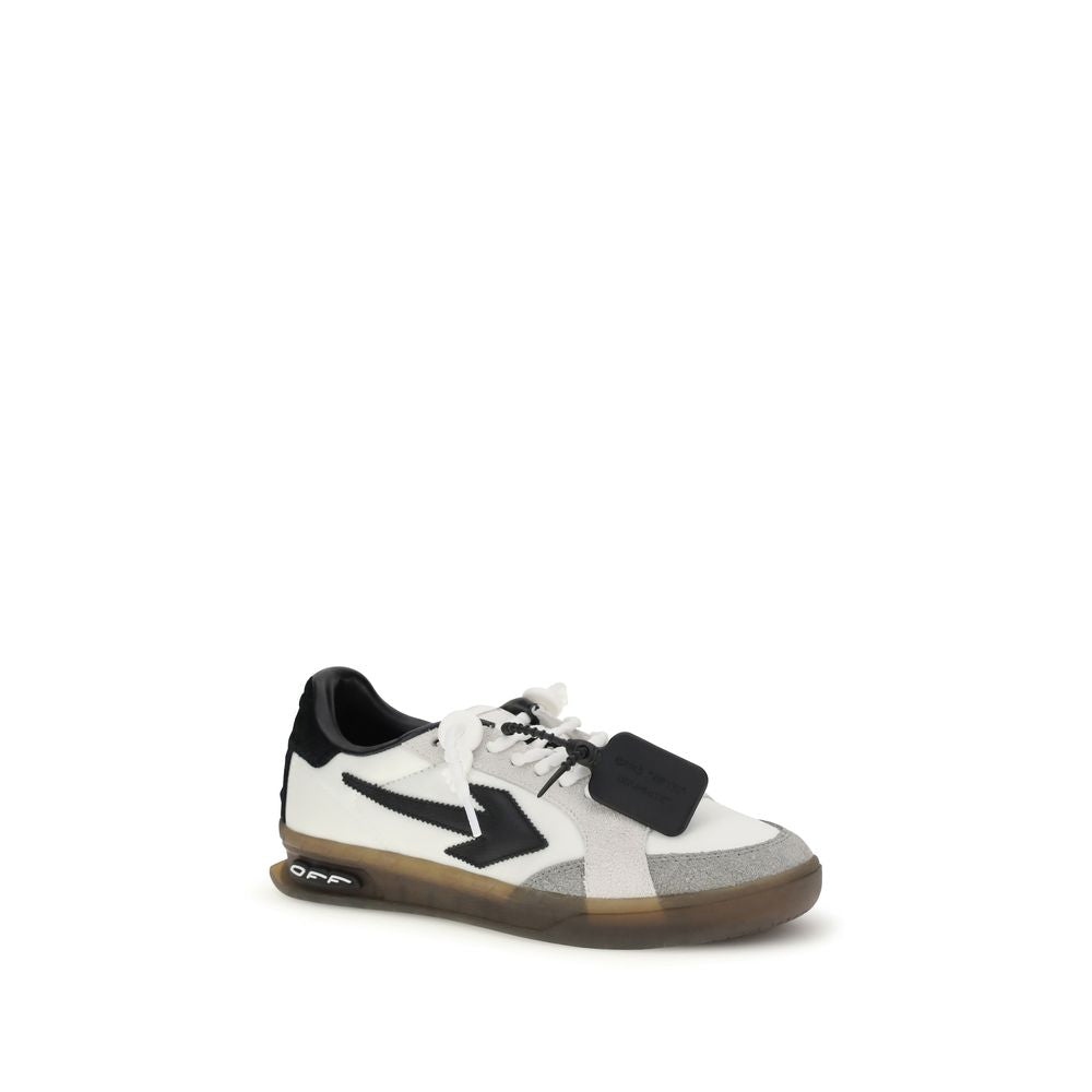 Elevate your style with Off-White Multicolor Calf Leather Bos Taurus Low Top Sneakers, where exquisite craftsmanship meets contemporary elegance for the discerning individual.