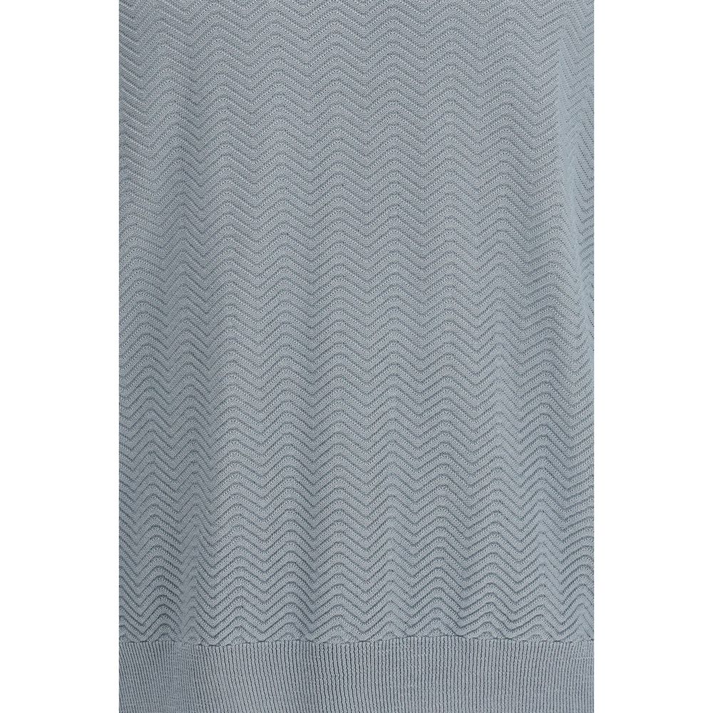 Giorgio Armani Gray Silk Sweatshirt - Artisanal Luxury Elegance