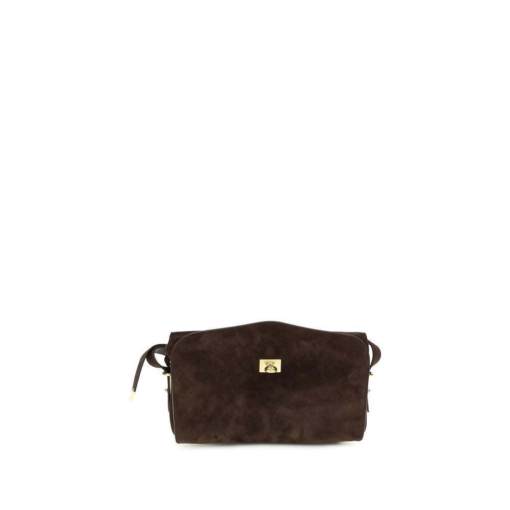 Balenciaga Brown Calf Leather Shoulder Bag, Artisanal Luxury