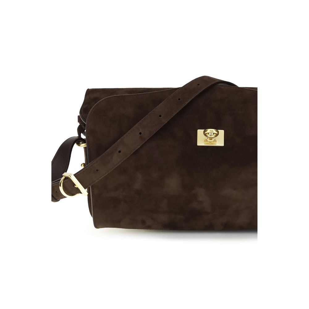 Balenciaga Brown Calf Leather Bos Taurus Shoulder Bag, Artisanal Luxury