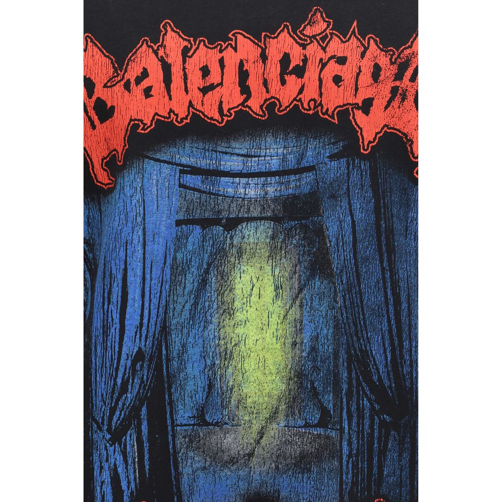 Balenciaga Black Cotton T-Shirt – Designer Couture Elegance