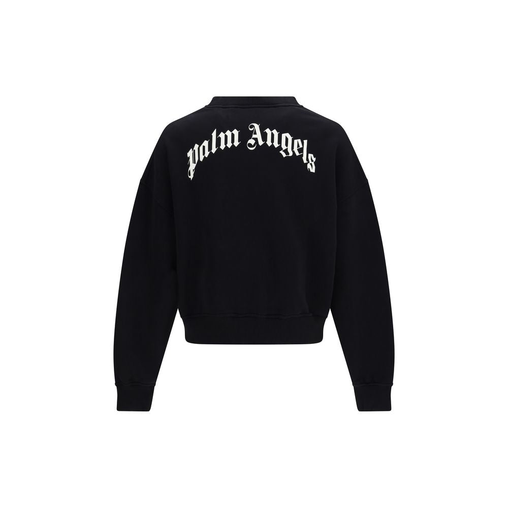Discover the Palm Angels Black Cotton Sweatshirt, a luxurious blend of comfort and style, perfect for those who embrace elegance in every moment.