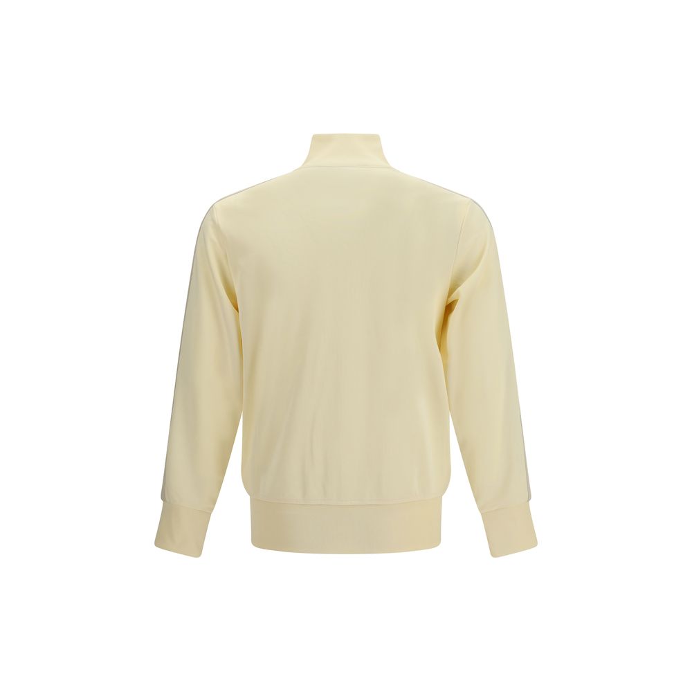 Elevate your wardrobe with the Palm Angels Beige Polyester Sweatshirt, a refined blend of luxury and athleticism, perfect for sophisticated styling in any setting.