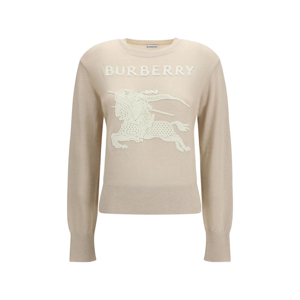 Burberry Beige Polyester Sweatshirt - Artisanal Luxury Elegance