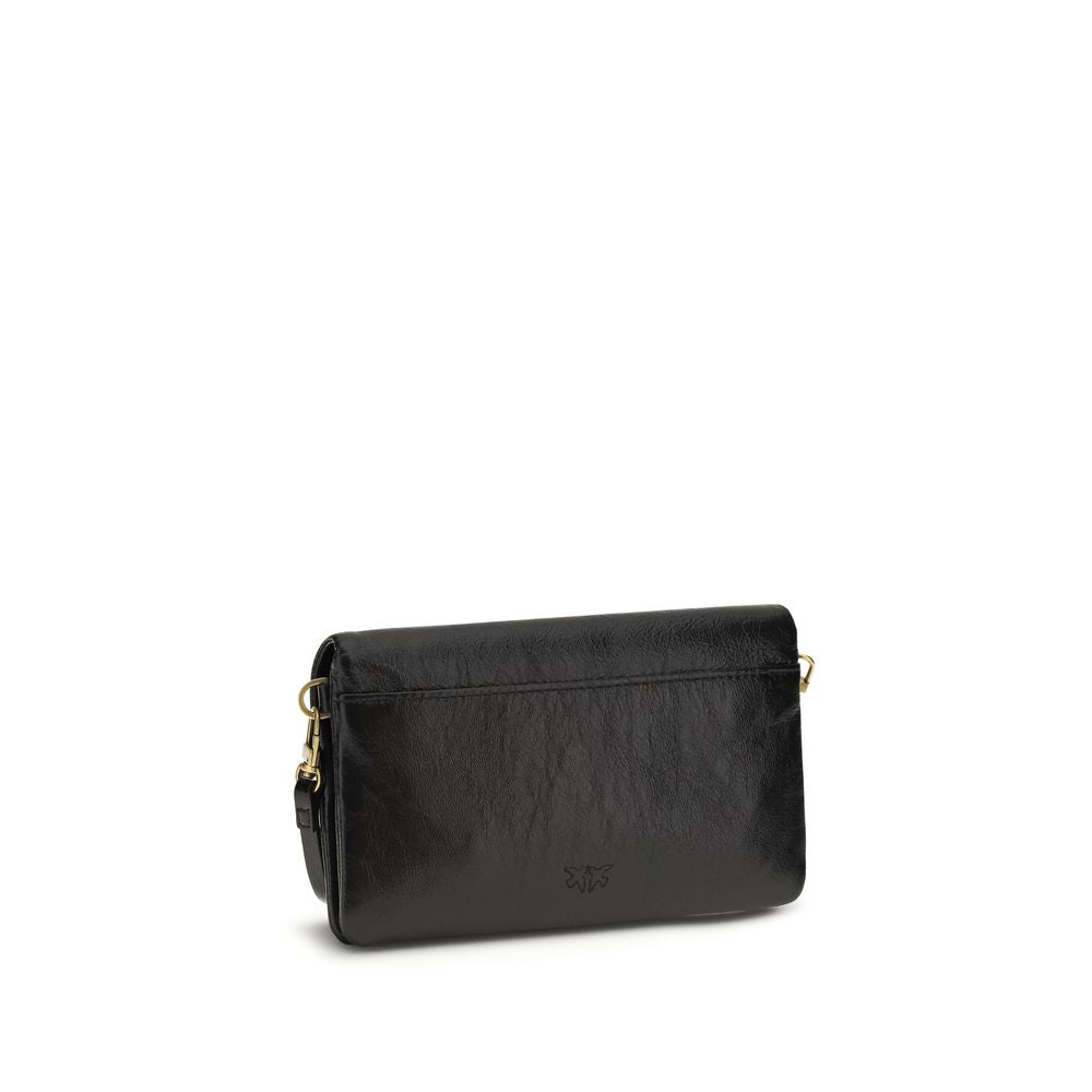 Discover the PINKO Black Goatskin Shoulder Bag, a masterpiece of exquisite craftsmanship and luxurious design, perfect for those who embrace elegance and sophistication.