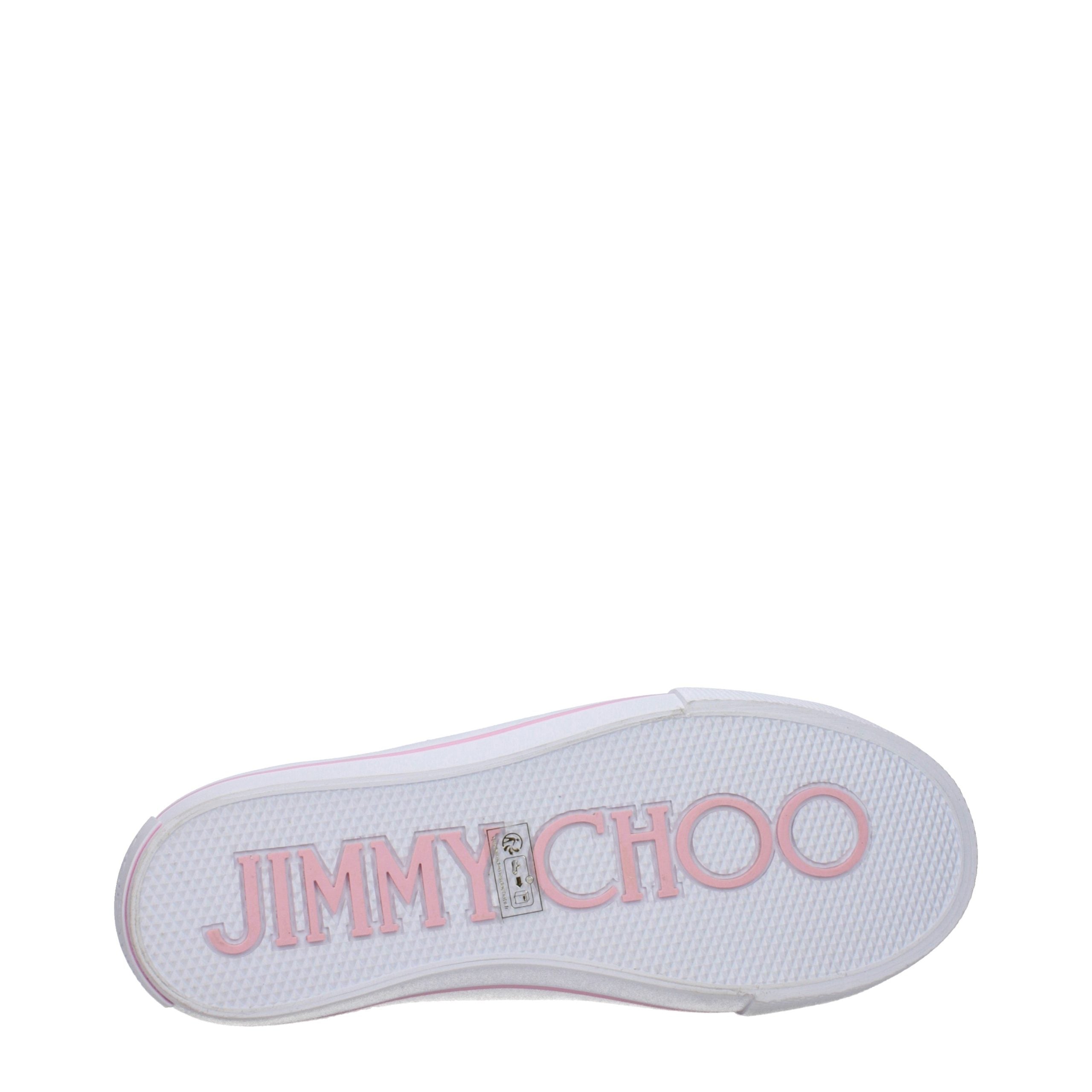 Elevate your style with Jimmy Choo Pink Fabric Low Top Sneakers, a luxurious blend of playful sophistication and timeless elegance, perfect for the discerning fashionista.