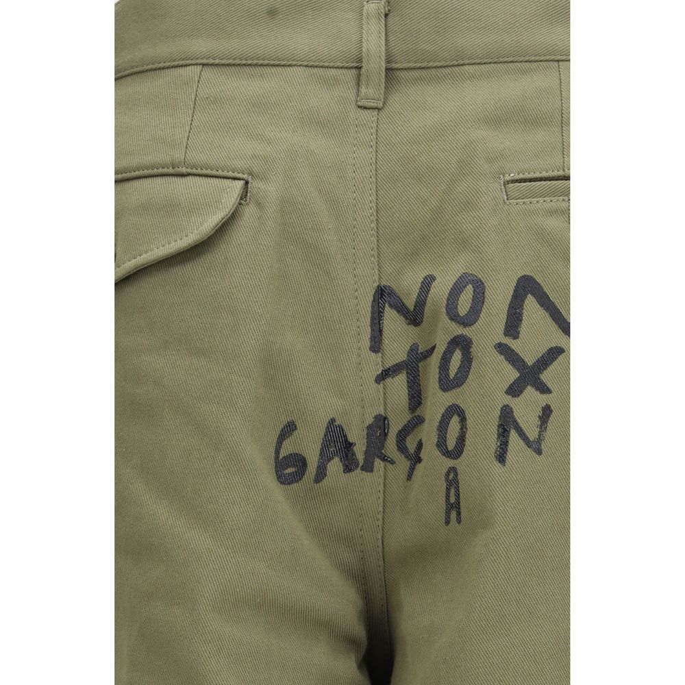 Comme Des Garçons Bicolor Cotton Cargo Shorts, Artisanal Luxury