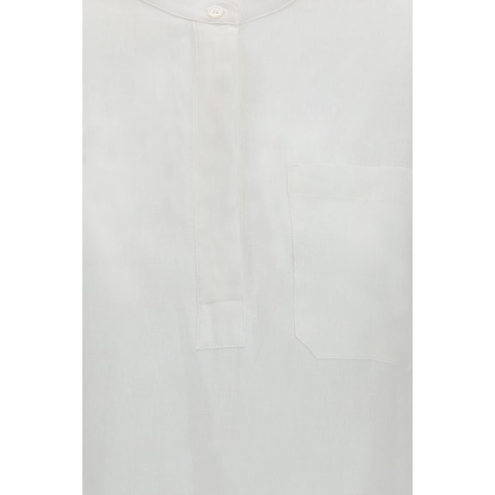 'S Max Mara White Linen Shirt