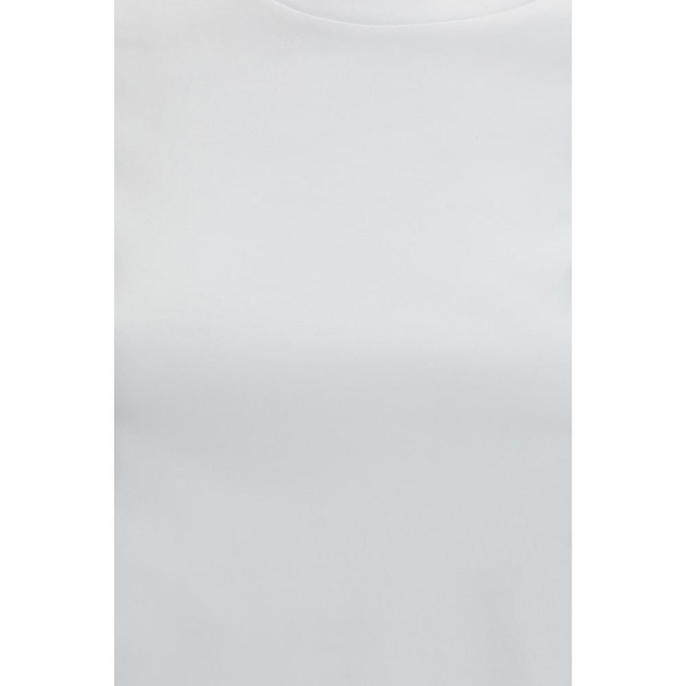 Elevate your wardrobe with the Max Mara Pure White Cotton T-Shirt, a luxurious blend of comfort and elegance, perfect for sophisticated everyday wear.