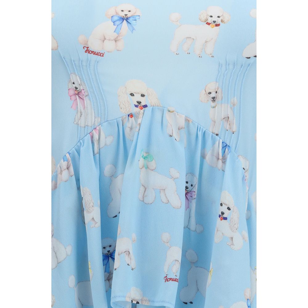 Discover the Fiorucci Blue Viscose Long Dress, a masterpiece of refined craftsmanship and playful elegance, perfect for summer soirées and chic evenings.