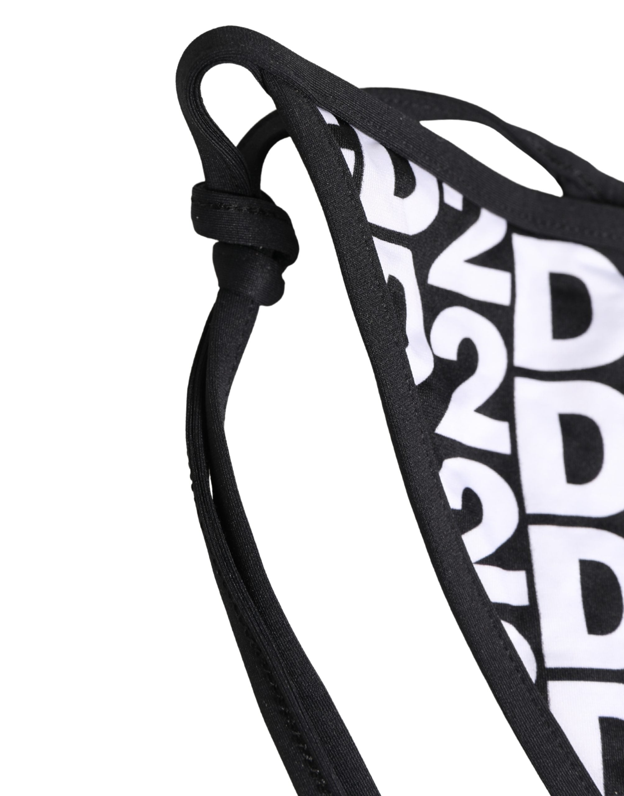 Dsquared² Multicolor Nylon Logo Print Bikini Bottom Designer Couture