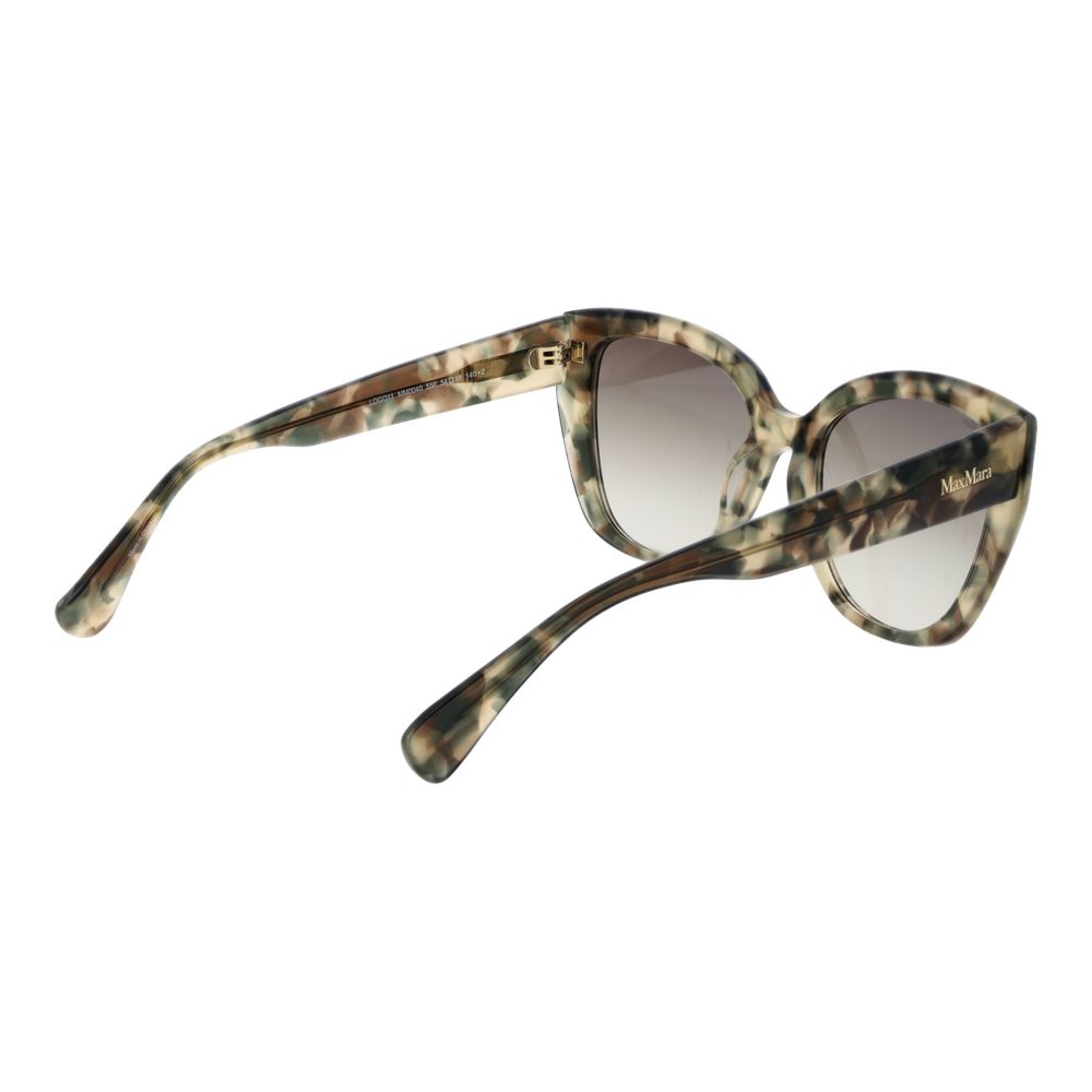 Elevate your style with Max Mara Bicolor Acetate Sunglasses, where luxurious green gradient lenses meet exquisite craftsmanship, embodying timeless elegance for discerning tastes.