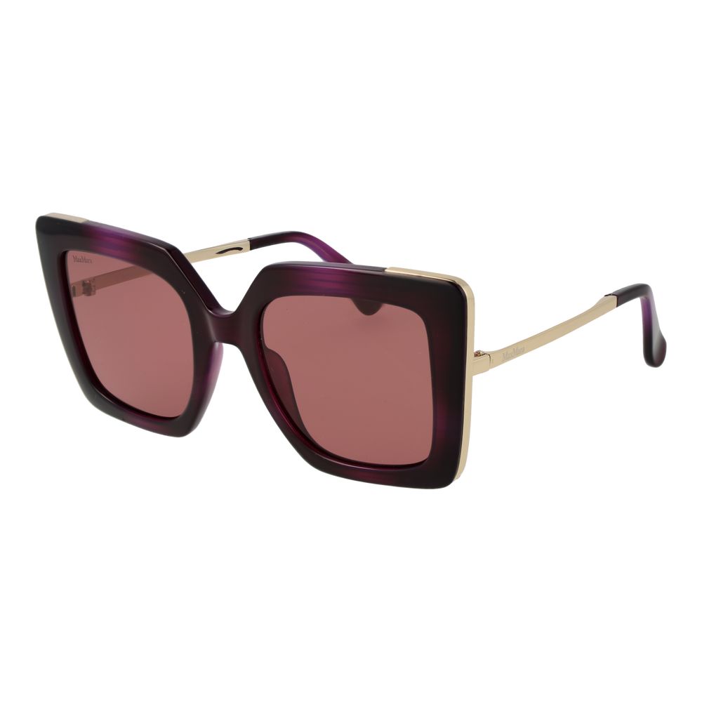 Indulge in the exquisite Max Mara Purple Plastic Sunglasses, a harmonious blend of elegance and protection, elevating your style with luxurious allure.