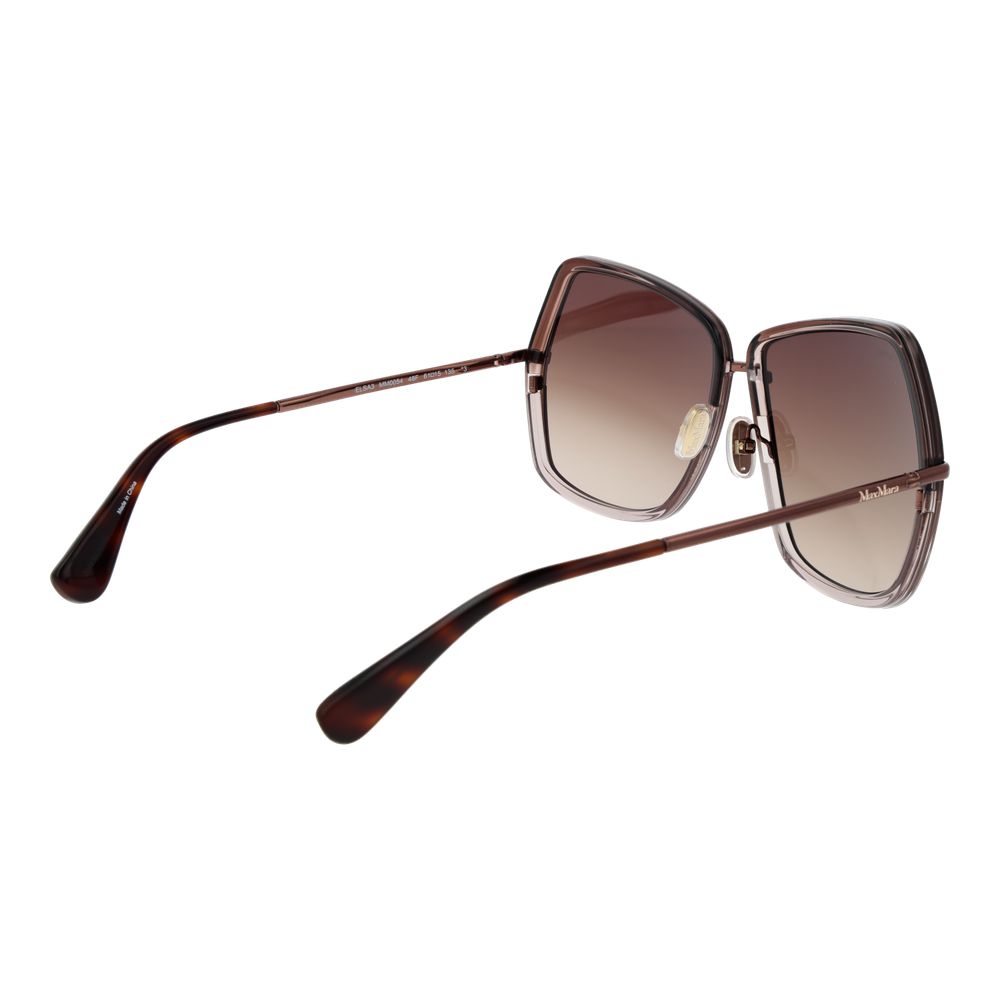 Experience the allure of Max Mara Bronze Metal Sunglasses, where exquisite craftsmanship meets timeless elegance, elevating your style to new heights of sophistication.