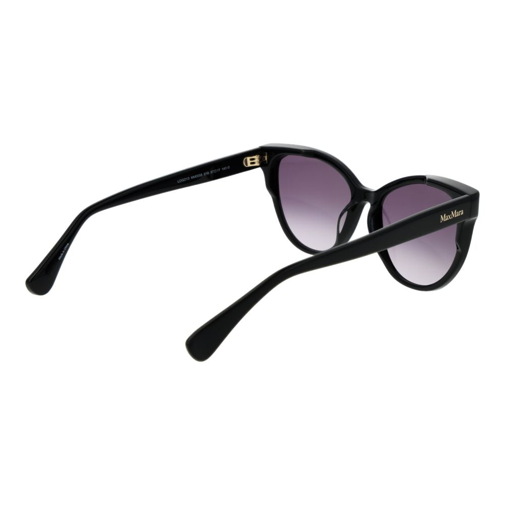 Elevate your style with Max Mara Black Acetate Sunglasses, where exquisite craftsmanship meets timeless elegance, perfect for the discerning fashion connoisseur.