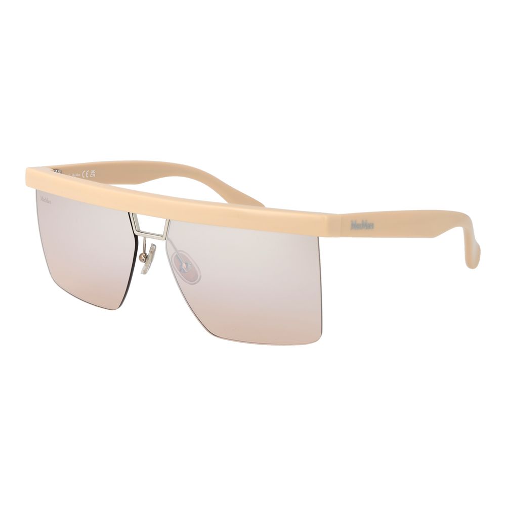 Indulge in the exquisite elegance of Max Mara Beige Plastic Sunglasses, where timeless design meets unparalleled luxury, perfect for the discerning fashion connoisseur.