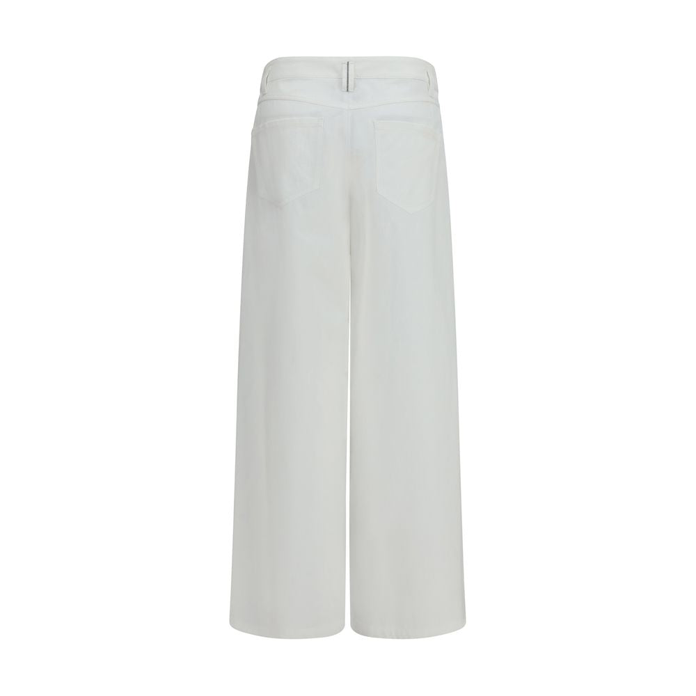 Brunello Cucinelli White Cotton Casual Pants, Timeless Couture