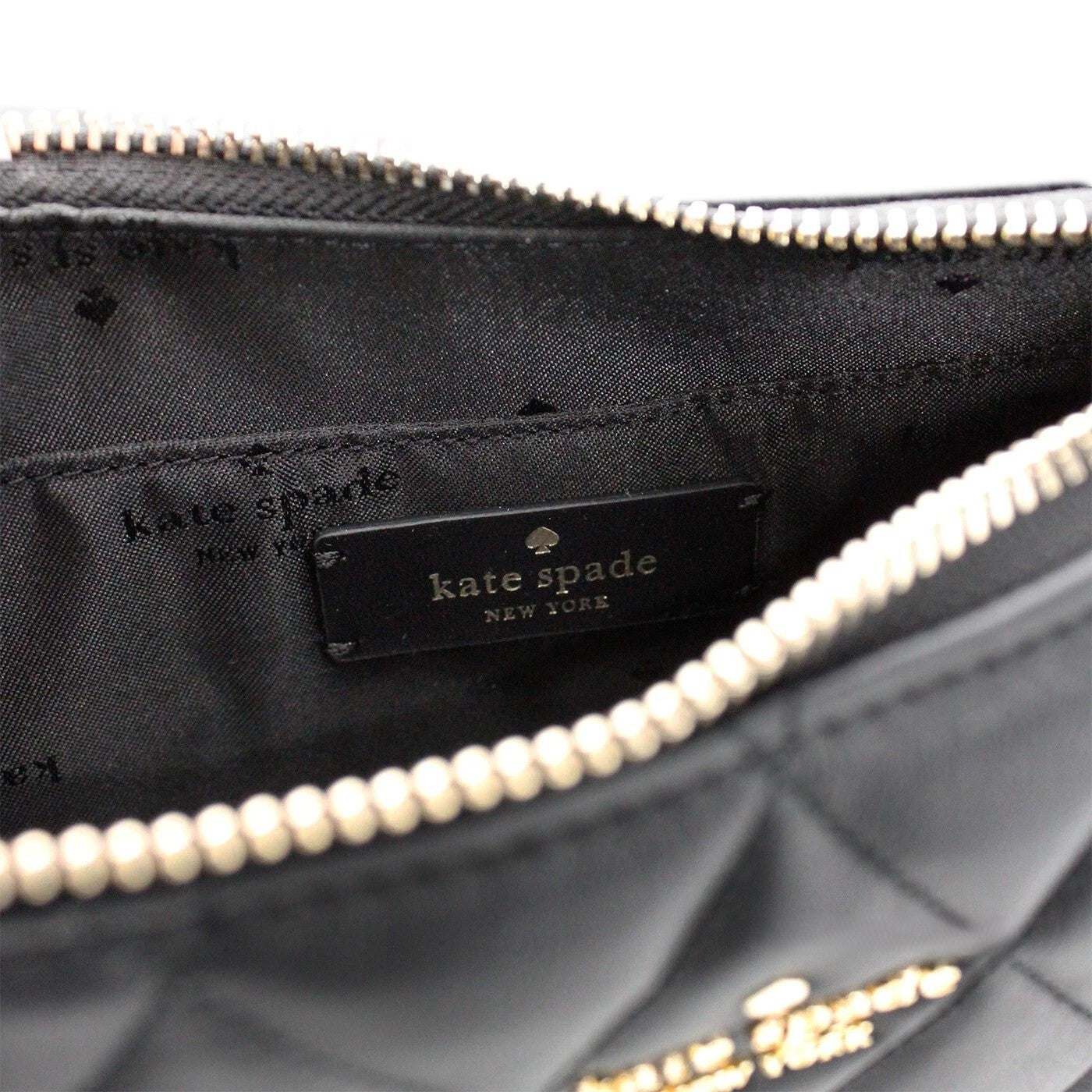 Kate Spade Carey Small Black Quilted Leather Zip Top Crossbody Bag