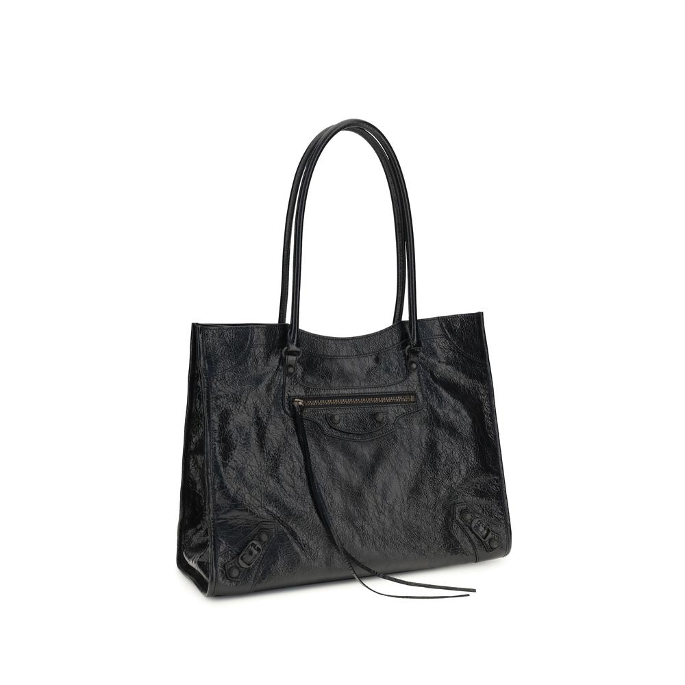 Balenciaga Black Lamb Ovis Aries Shoulder Bag - Artisanal Luxury