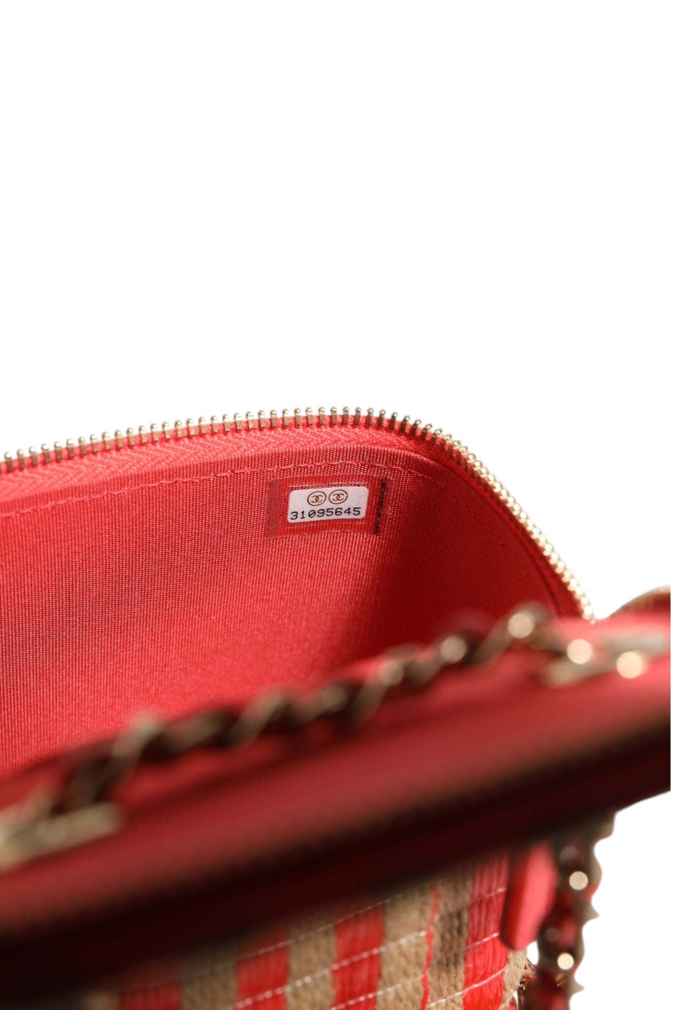 Chanel Raffia Jute Striped Mini Vanity Case - Artisanal Luxury