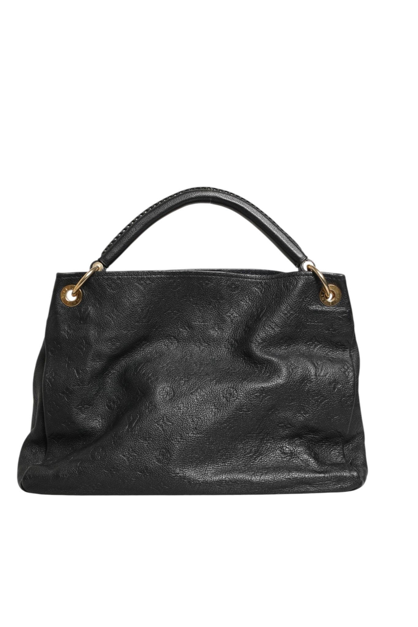Indulge in the Louis Vuitton Black Monogram Empreinte Artsy MM Handbag, a timeless masterpiece of exquisite craftsmanship that elevates your elegance and sophistication.