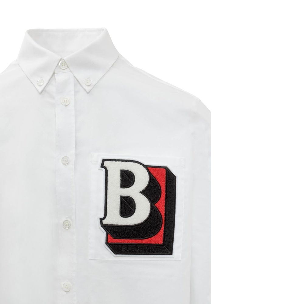 Burberry White Cotton Dress Shirt - Luxurious Designer Couture