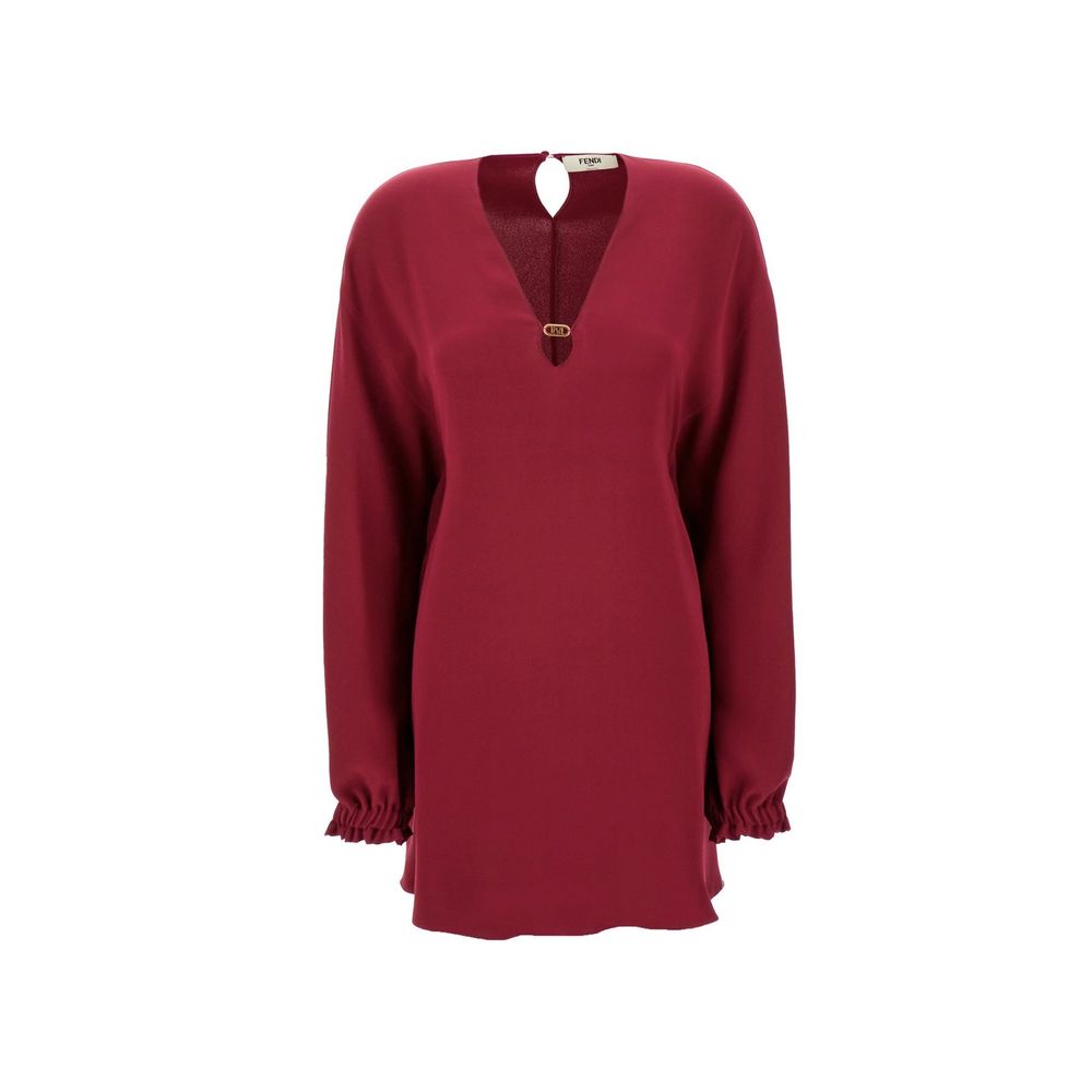 Indulge in the exquisite Fendi Purple Silk Casual Dress, crafted from 100% silk, embodying timeless sophistication and luxurious Italian craftsmanship for the discerning individual.