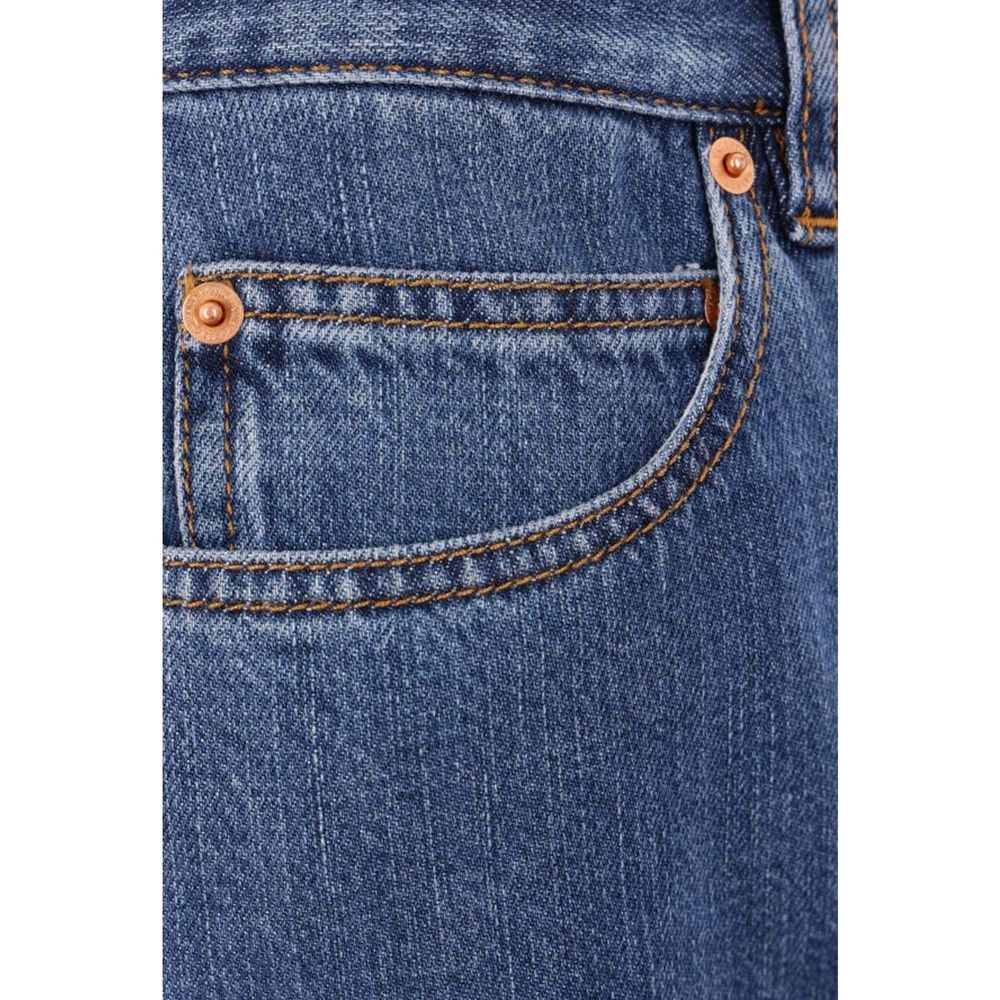 Valentino Blue Cotton Jeans Denim