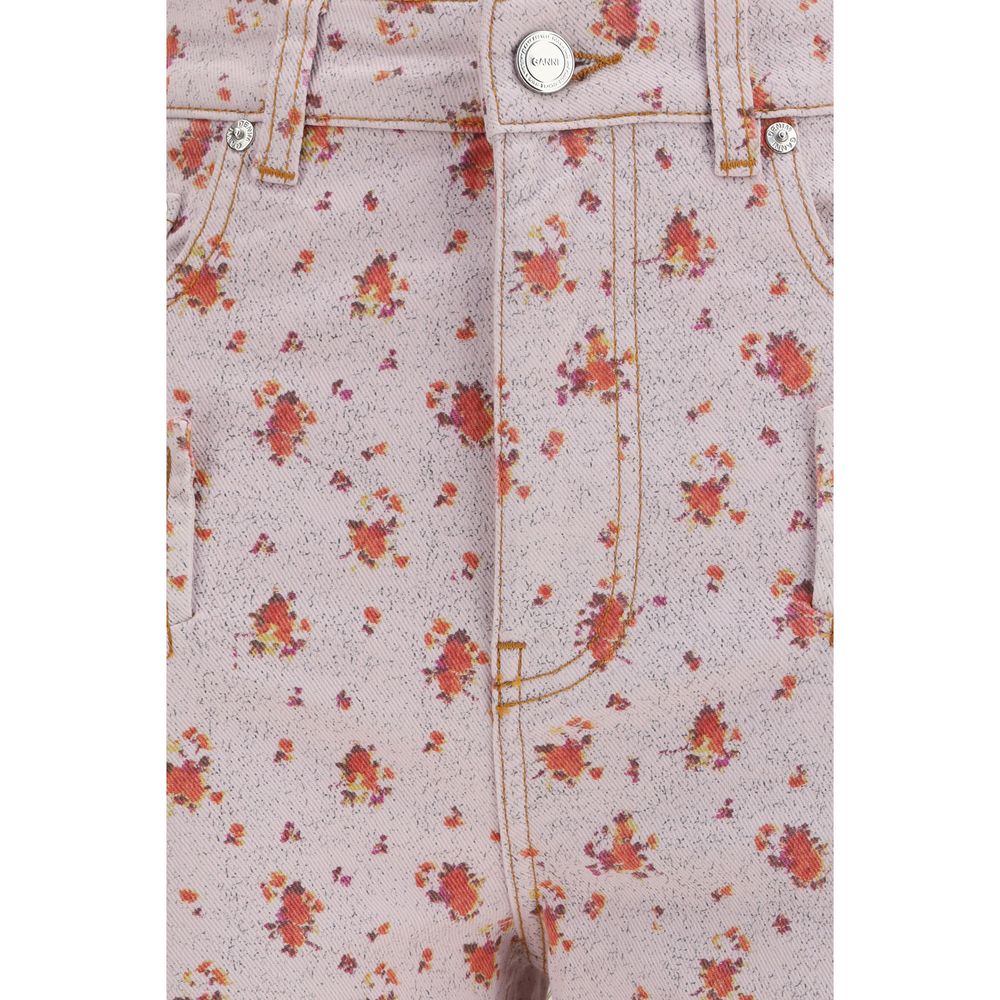 Ganni Multicolor Cotton Cropped Pants - Timeless Luxury Fashion