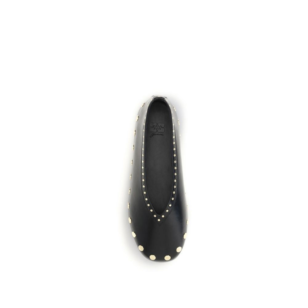 Ganni Black Ballet Flats - Exquisite Luxury for Timeless Elegance