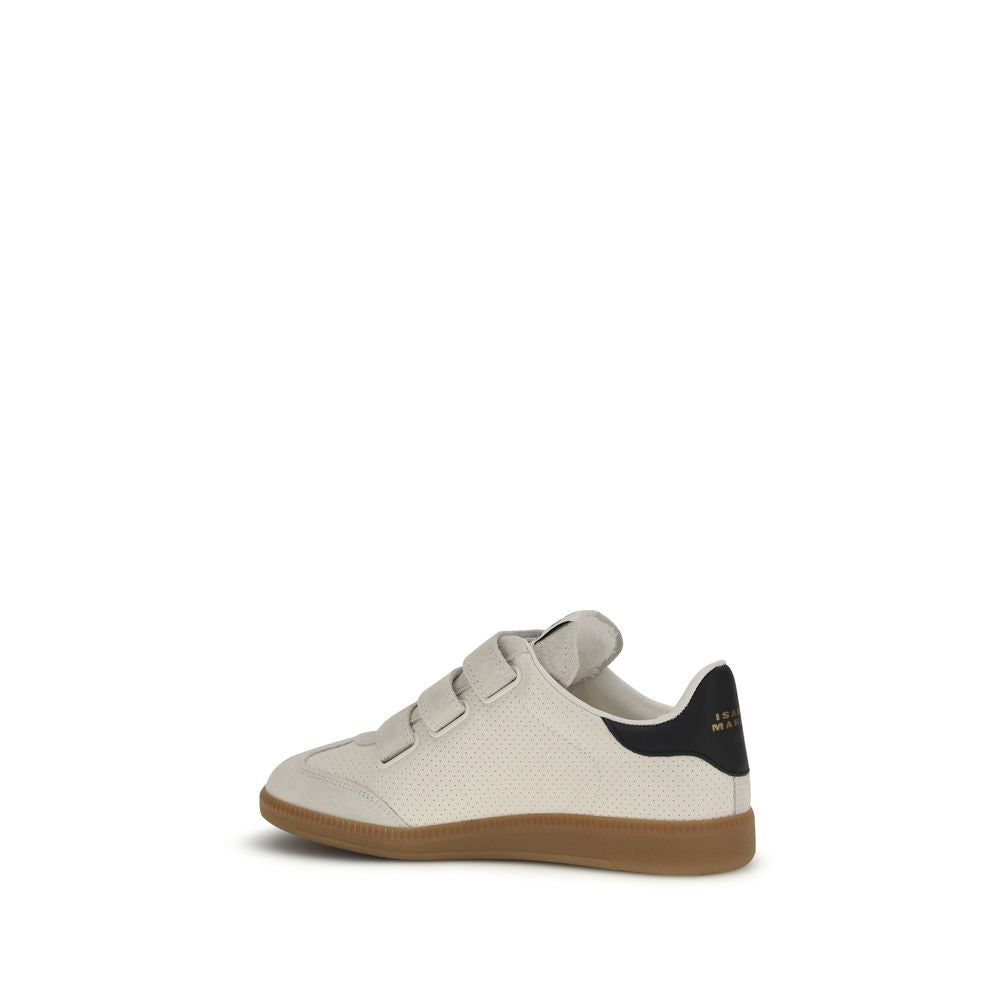 Isabel Marant Beige Calf Leather Bos Taurus Low Top Sneakers