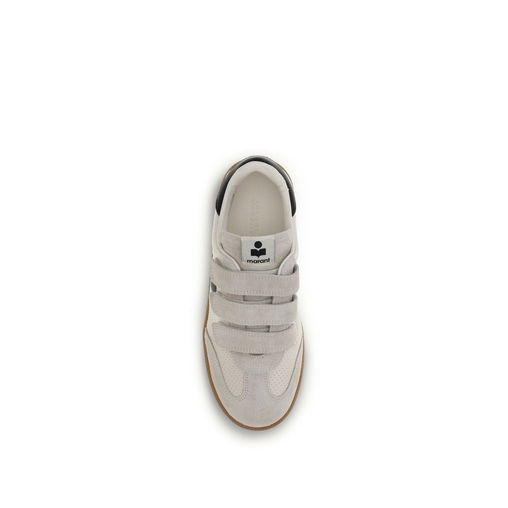 Isabel Marant Beige Calf Leather Bos Taurus Low Top Sneakers