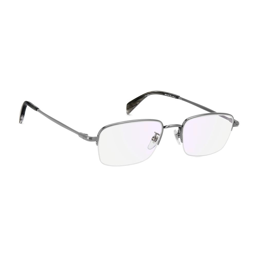David Beckham Gray Titanium Glasses - Luxurious Half-Rim Frames