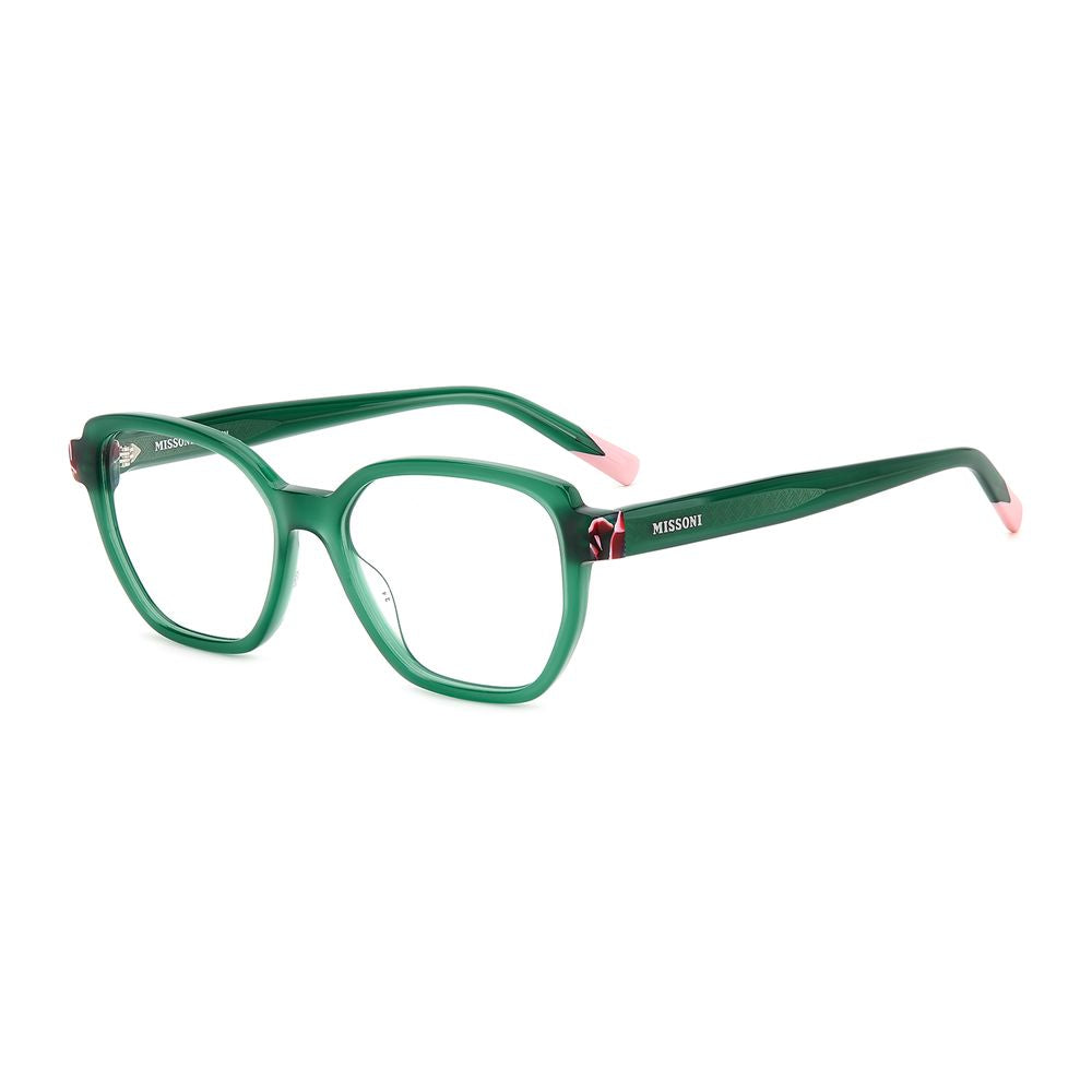 Discover the Missoni Bicolor Acetate Glasses, a luxurious blend of artistry and sophistication, perfect for those who embrace elegance in every moment.