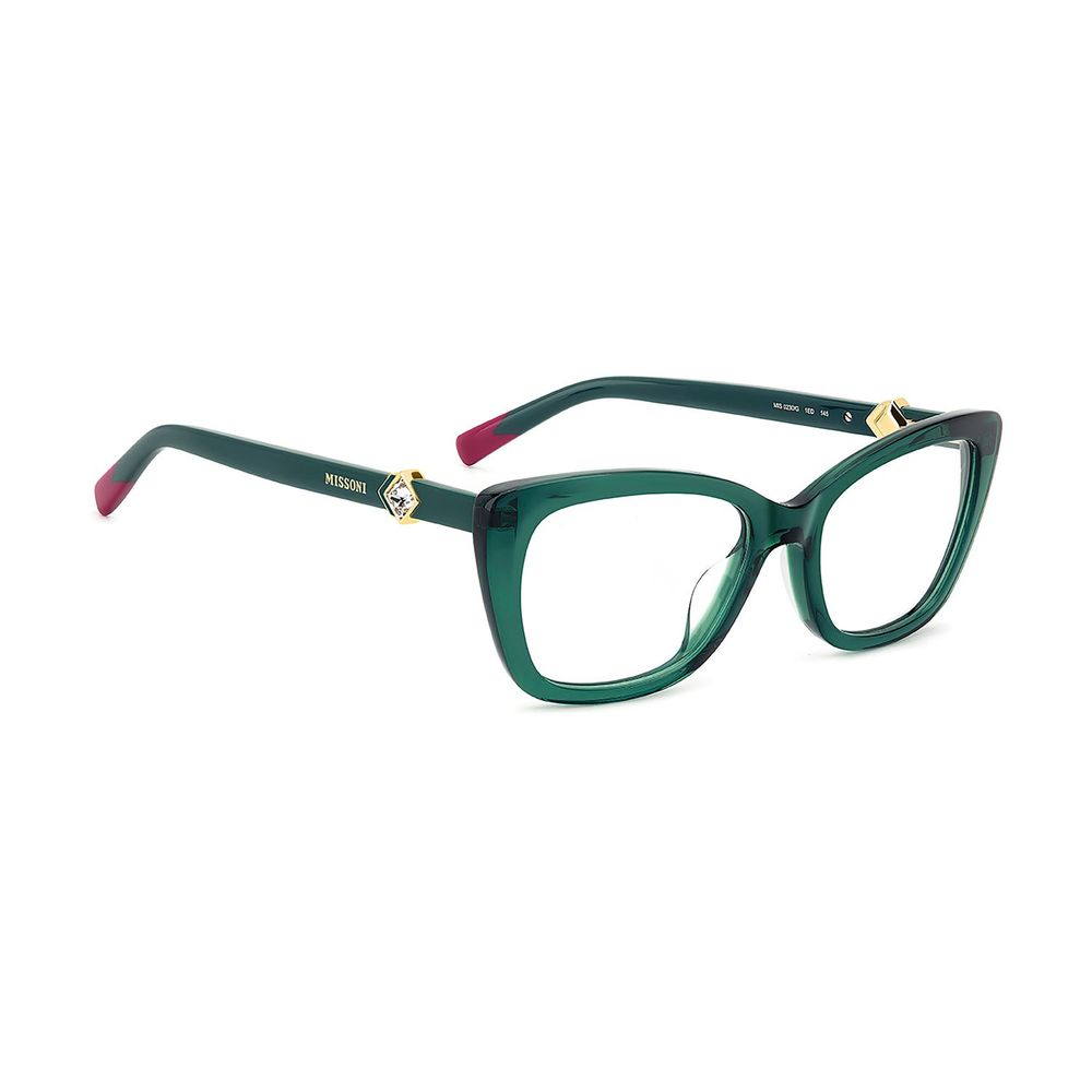 Elevate your style with Missoni Turquoise Acetate Glasses, a luxurious blend of artistry and elegance, perfect for the discerning individual seeking sophistication.