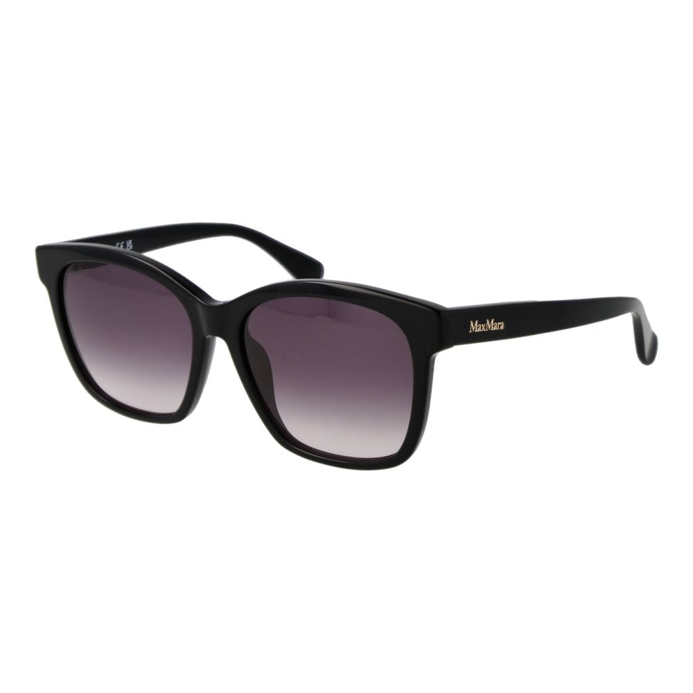 Experience the allure of Max Mara Black Acetate Sunglasses, where exquisite craftsmanship meets timeless elegance, perfect for the discerning individual.