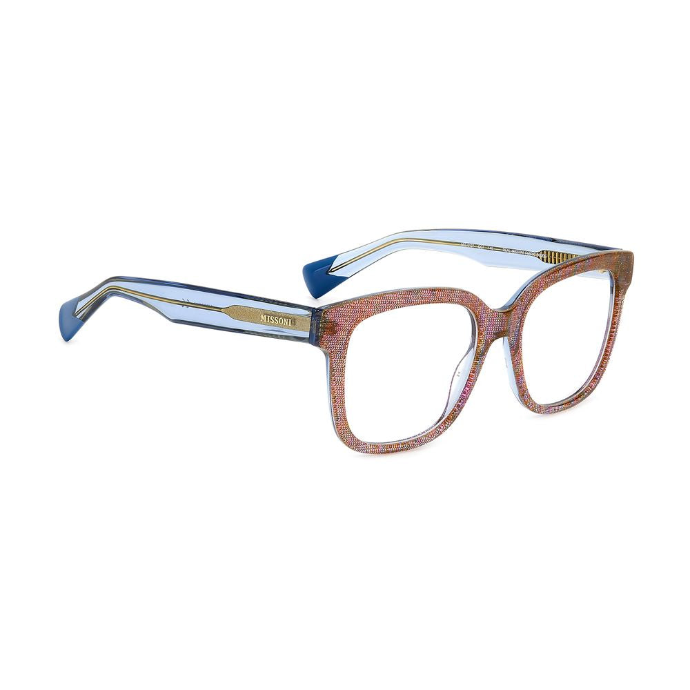 Discover the Missoni Multicolor Plastic Glasses, a fusion of vibrant artistry and exquisite craftsmanship, elevating your style with timeless sophistication.