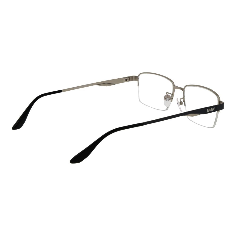 BMW Black Metal Glasses - Designer Half-Rim Frames in Black