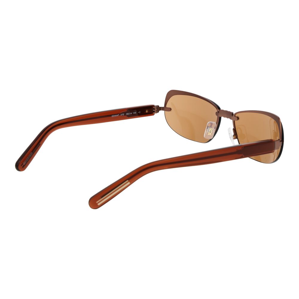 GCDS Brown Metal Sunglasses - Luxurious Designer Eyewear