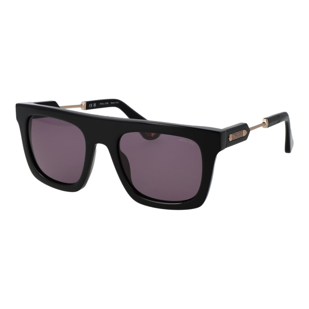 Elevate your style with Police Black Cellulose Acetate Sunglasses, a timeless accessory that embodies sophistication and luxury for the discerning individual.