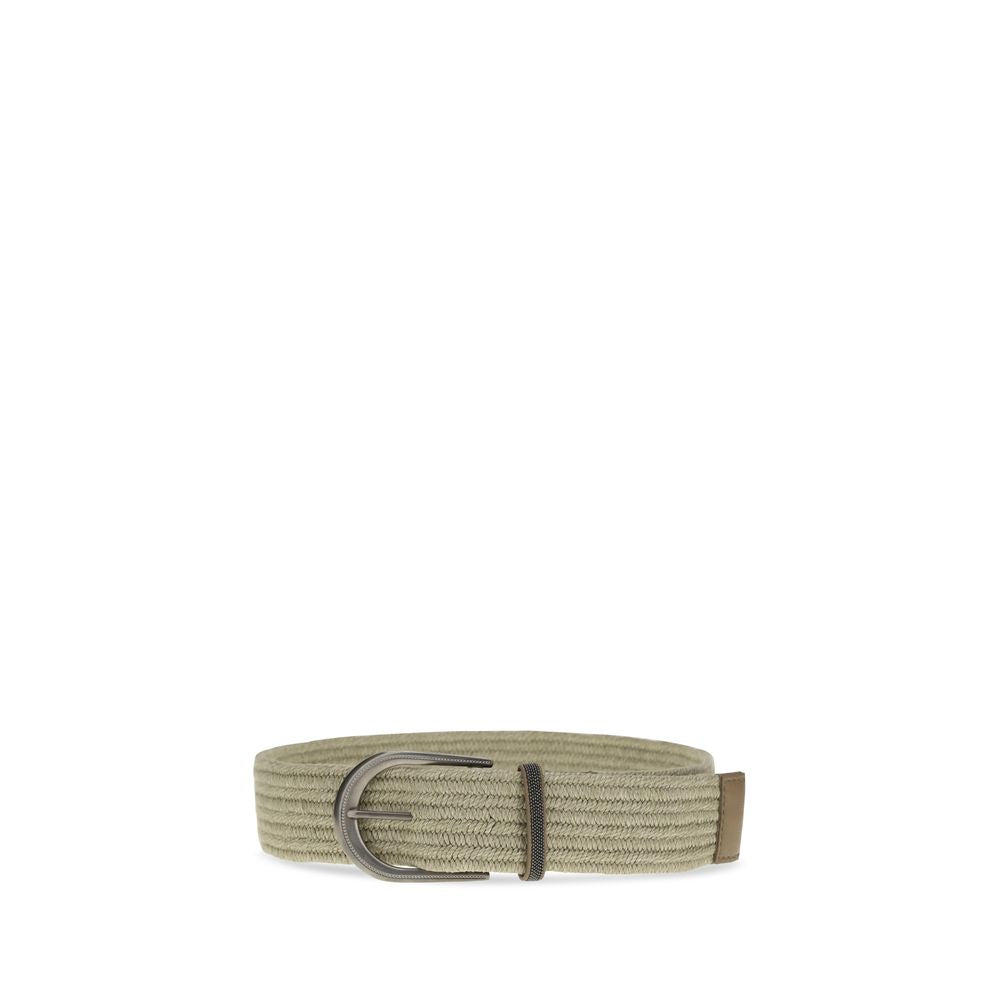 Brunello Cucinelli Beige Linen Regular Belt - Artisanal Luxury