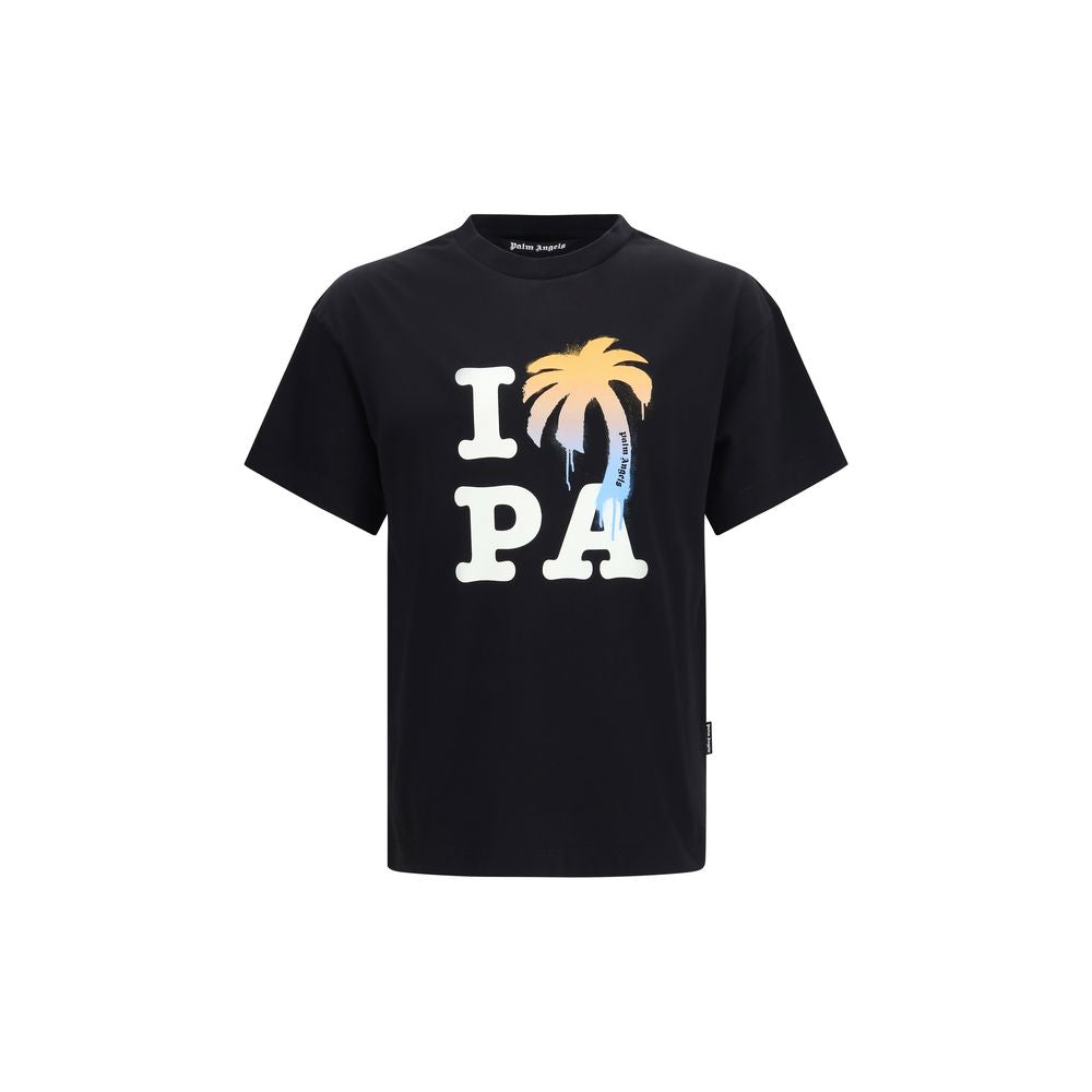 Discover the Palm Angels Black Cotton T-Shirt, a luxurious essential crafted from 100% cotton, embodying modern sophistication and bold self-expression for the discerning individual.