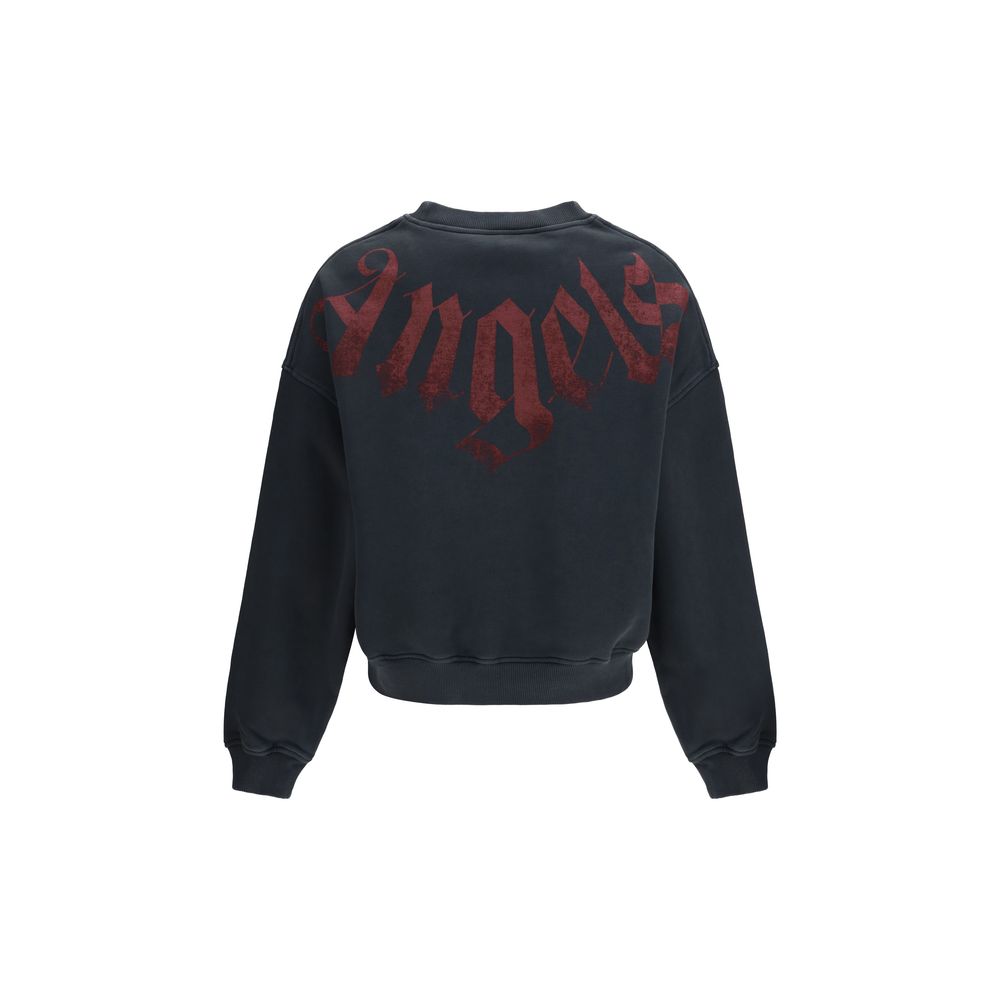 Elevate your style with the Palm Angels Black Cotton Sweatshirt, a luxurious blend of comfort and bold expression, perfect for the modern connoisseur.