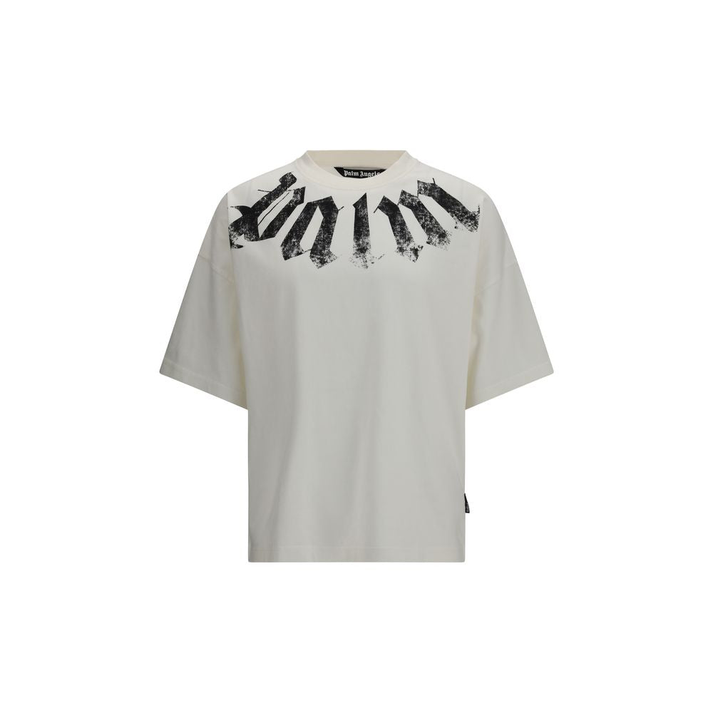 Elevate your wardrobe with the Palm Angels White Cotton T-Shirt, a luxurious blend of comfort and style, embodying contemporary sophistication for the discerning individual.