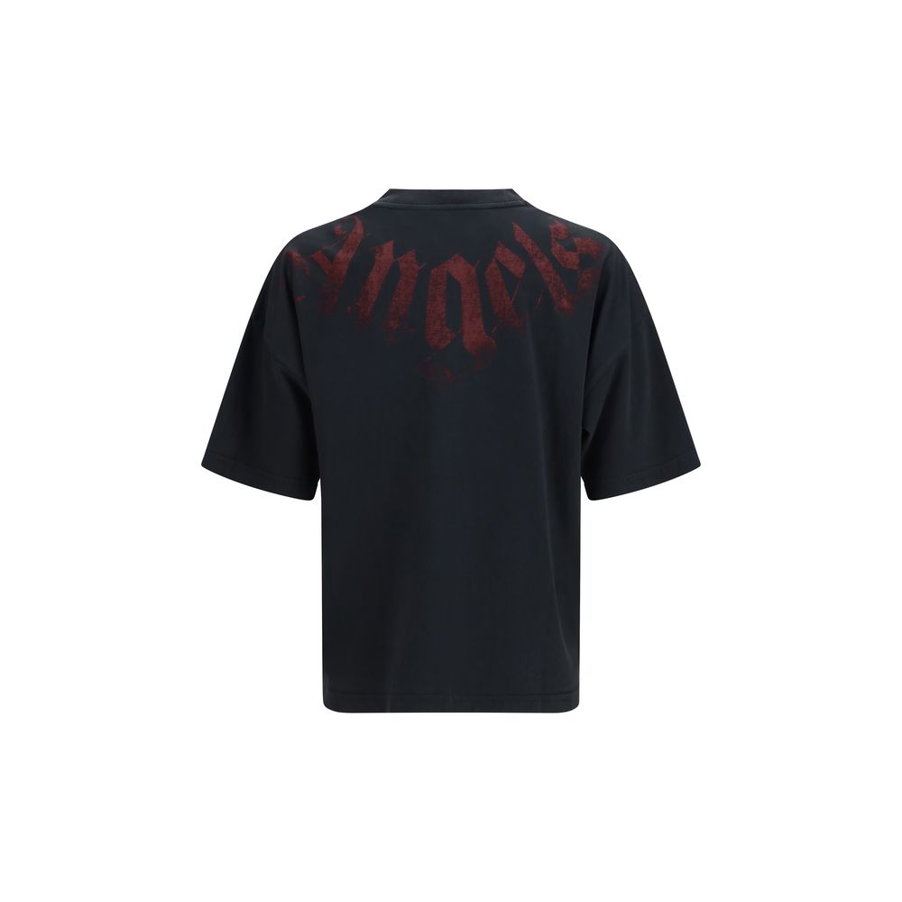 Elevate your style with the Palm Angels Black Cotton T-Shirt, a luxurious blend of comfort and contemporary design, perfect for the discerning individual.