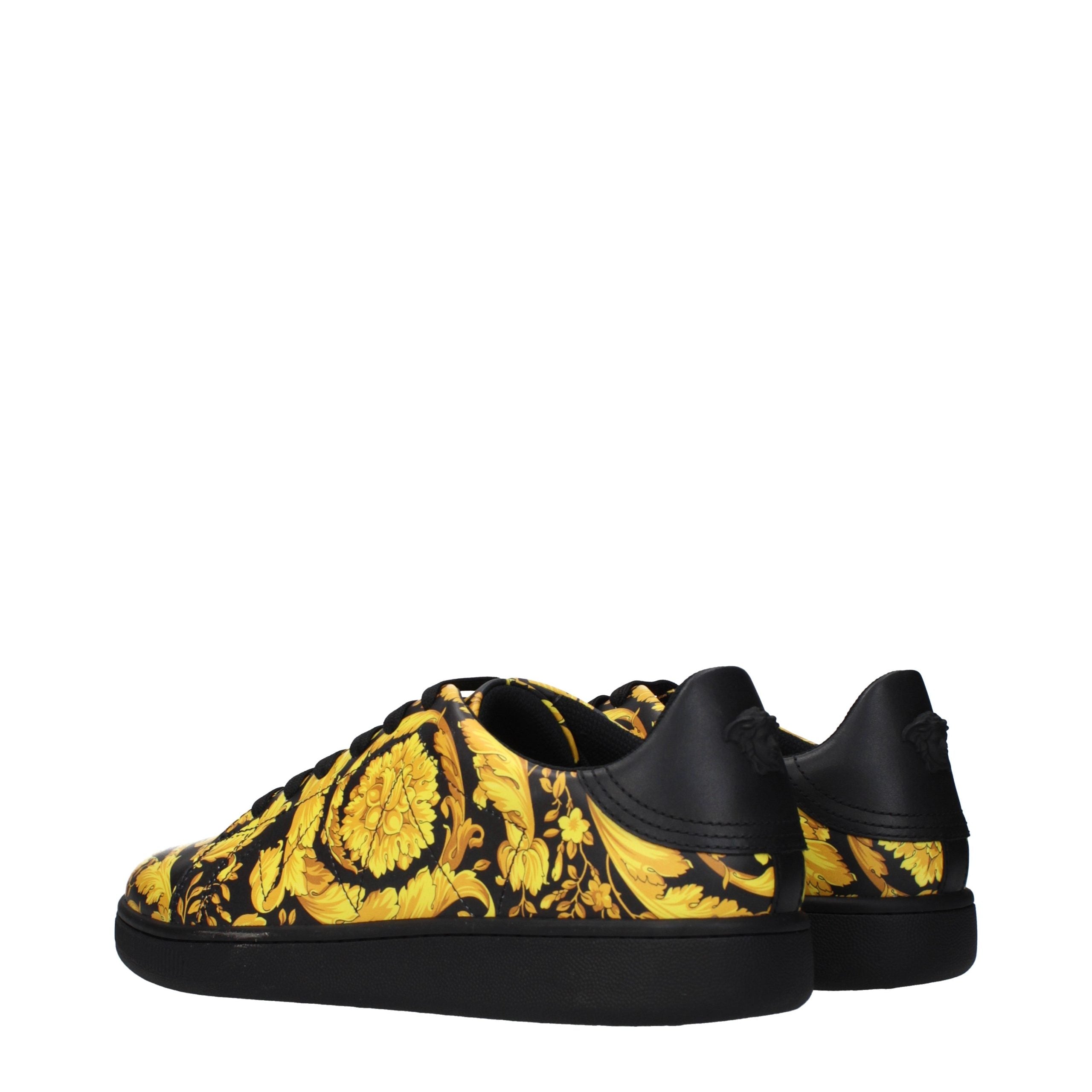 Versace Black Leather Chunky Sneakers