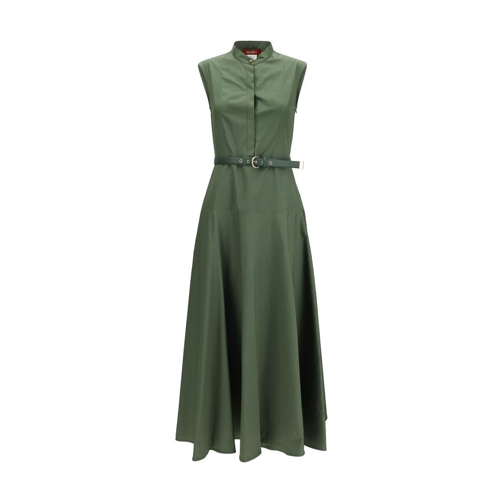 Discover the Max Mara Bicolor Cotton Casual Dress, a masterpiece of pure cotton poplin, blending timeless elegance with modern sophistication for the discerning individual.