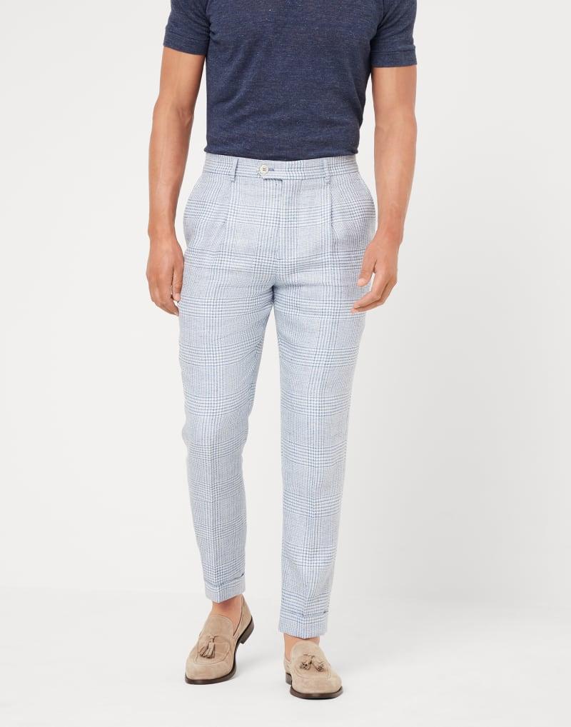 Brunello Cucinelli Light Blue Linen Two-Piece Suit