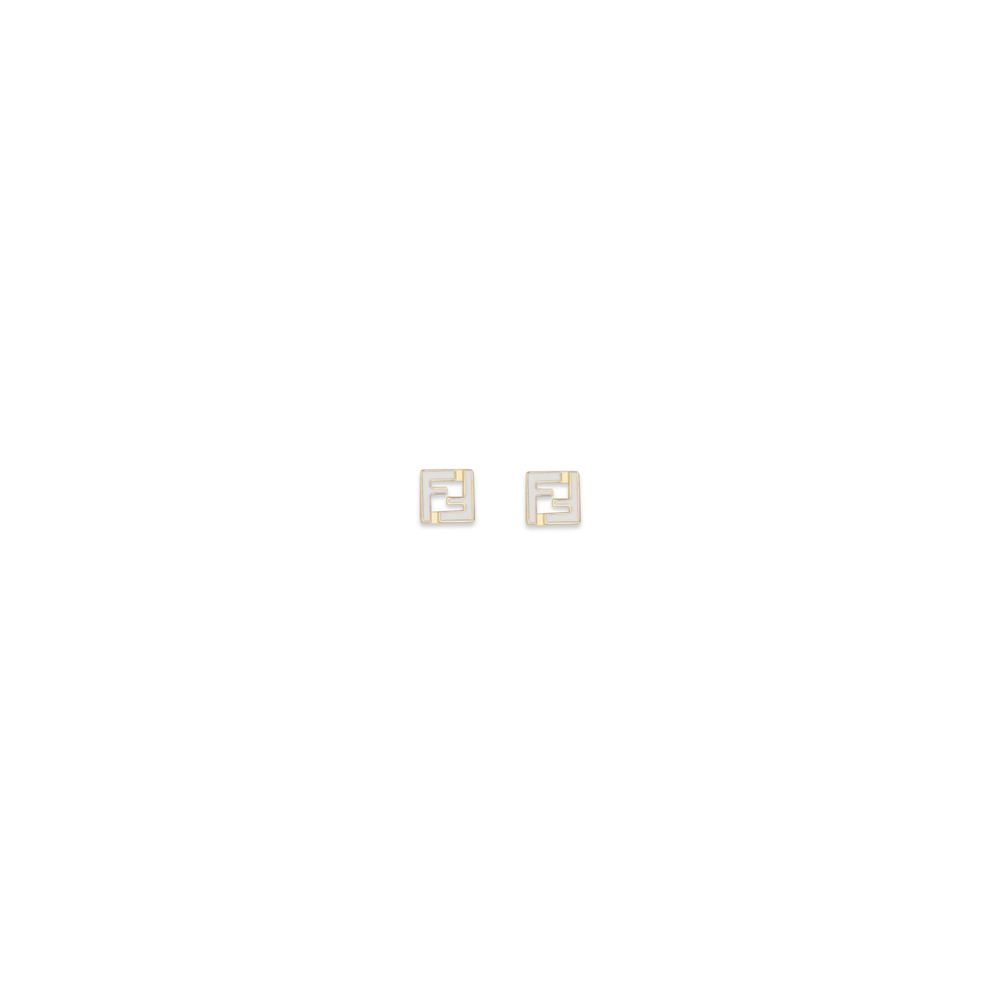 Fendi White Brass Earrings