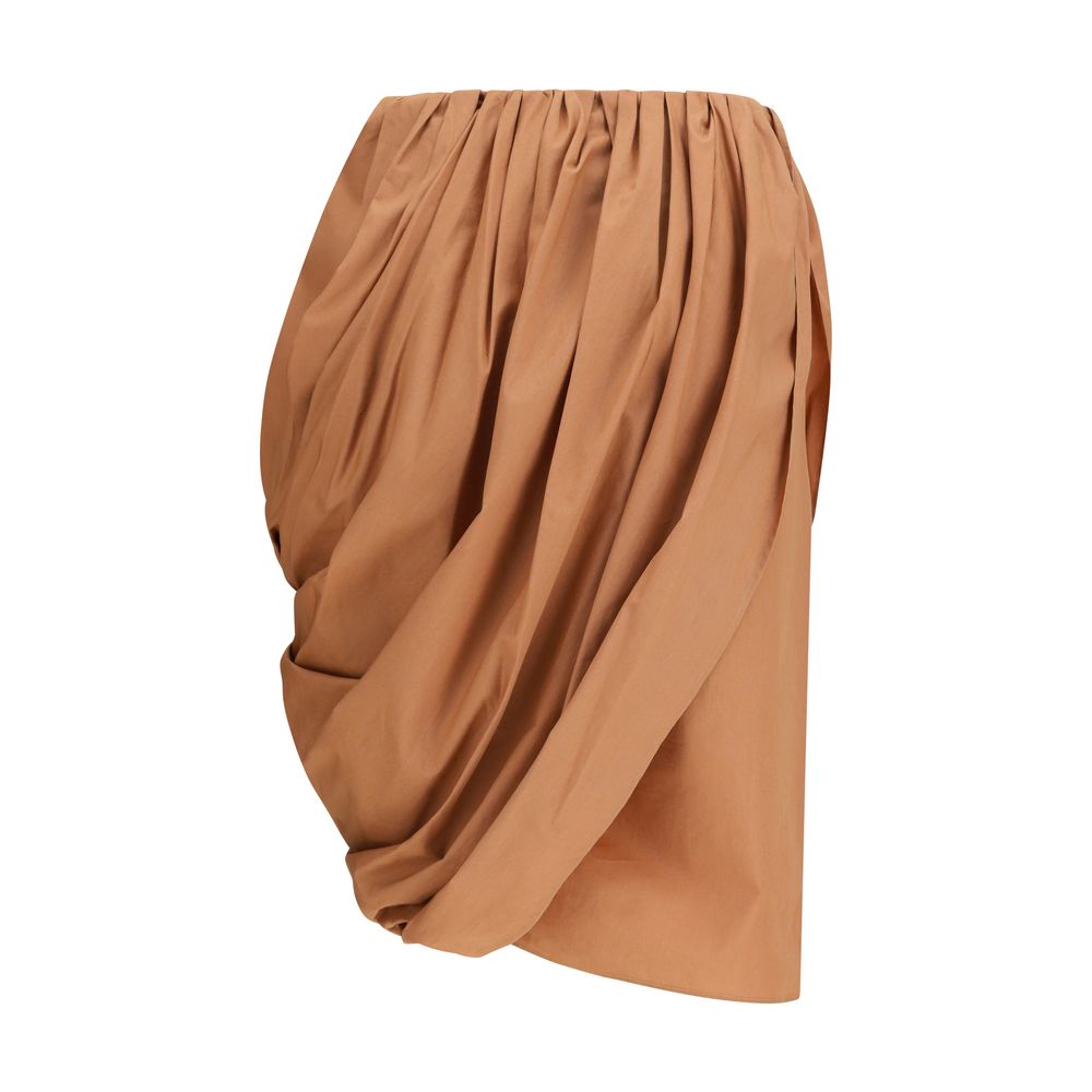 Chloé Beige Cotton Midi Skirt - Elegant Couture Luxury